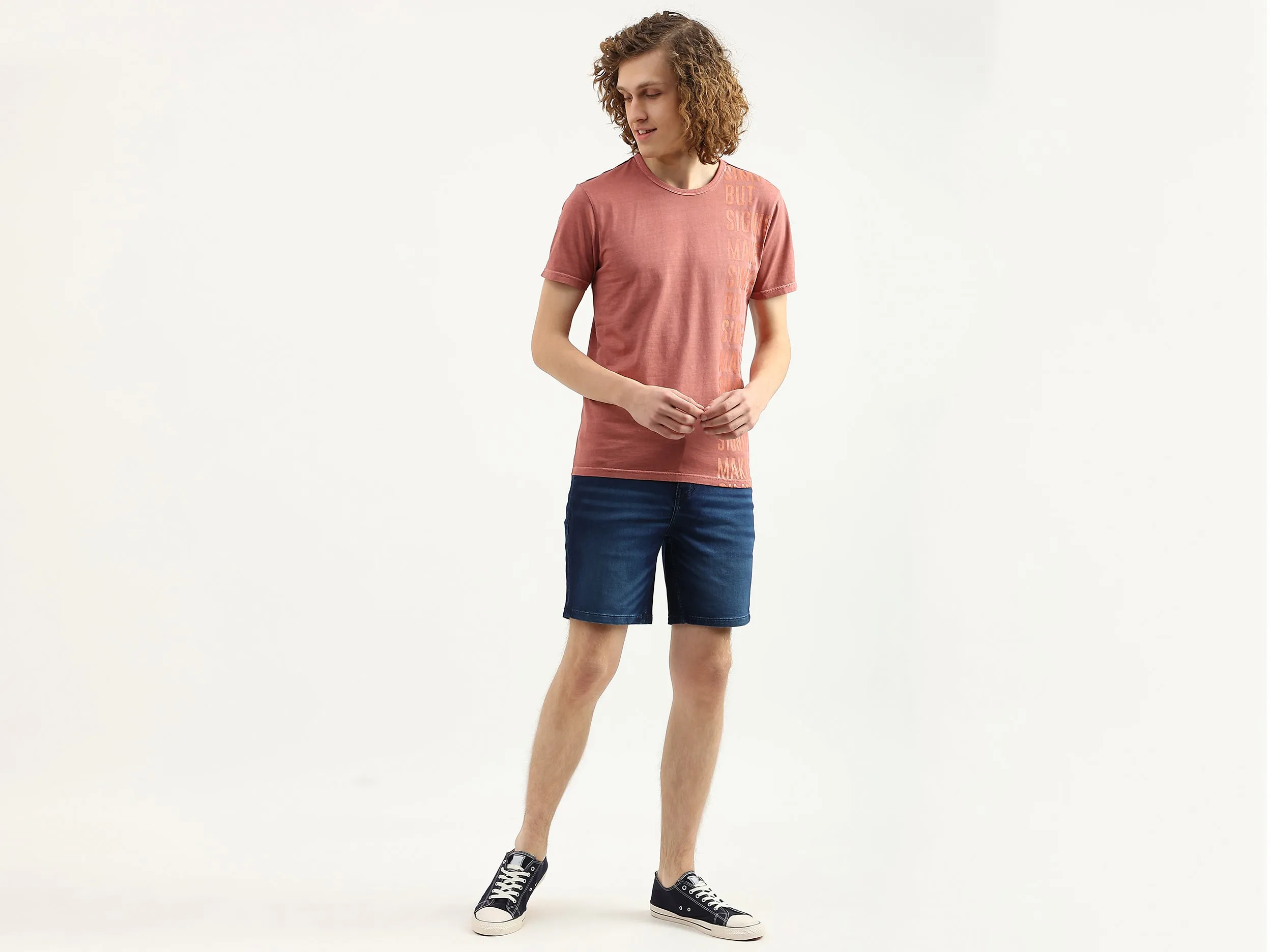 Men Printed Round Neck T-Shirt
