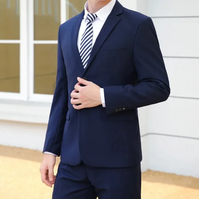 Men's 2-Piece Italian Style Slim Fit Suit, Jacket & Pants
