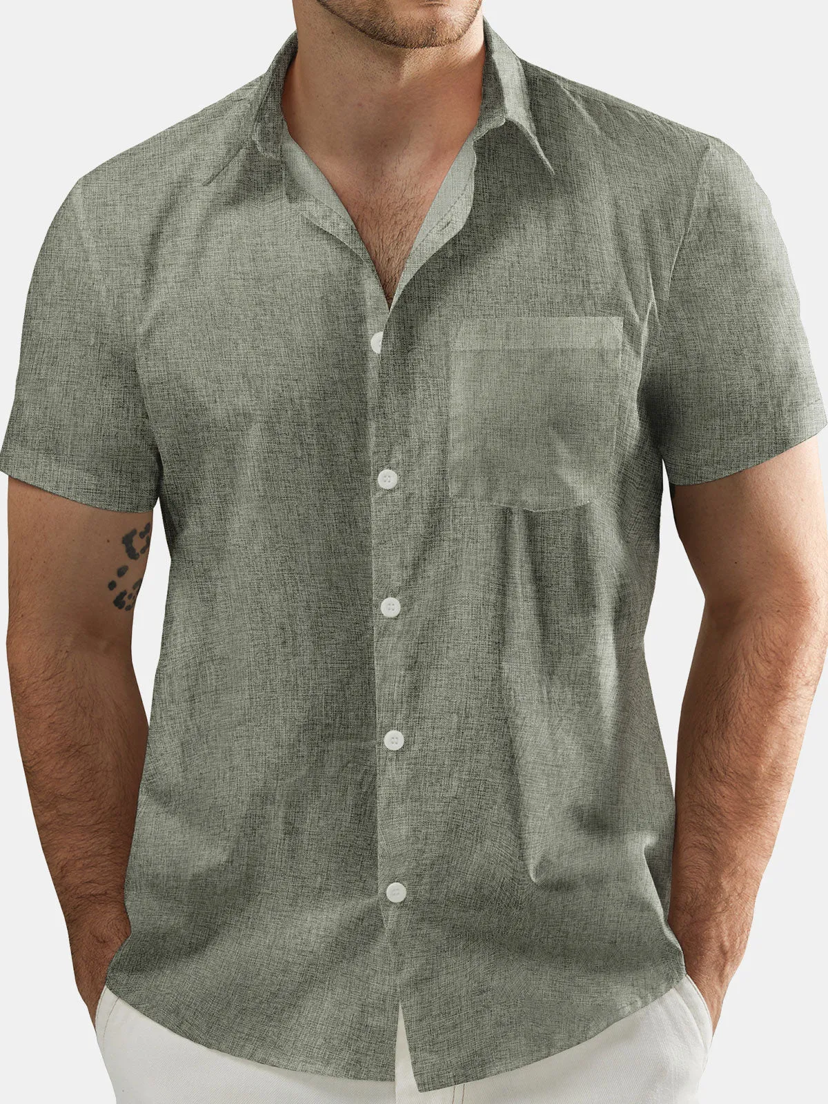 Men's Casual Button Up Pocket Short Sleeve Summer Beach Hawaiian Shirt