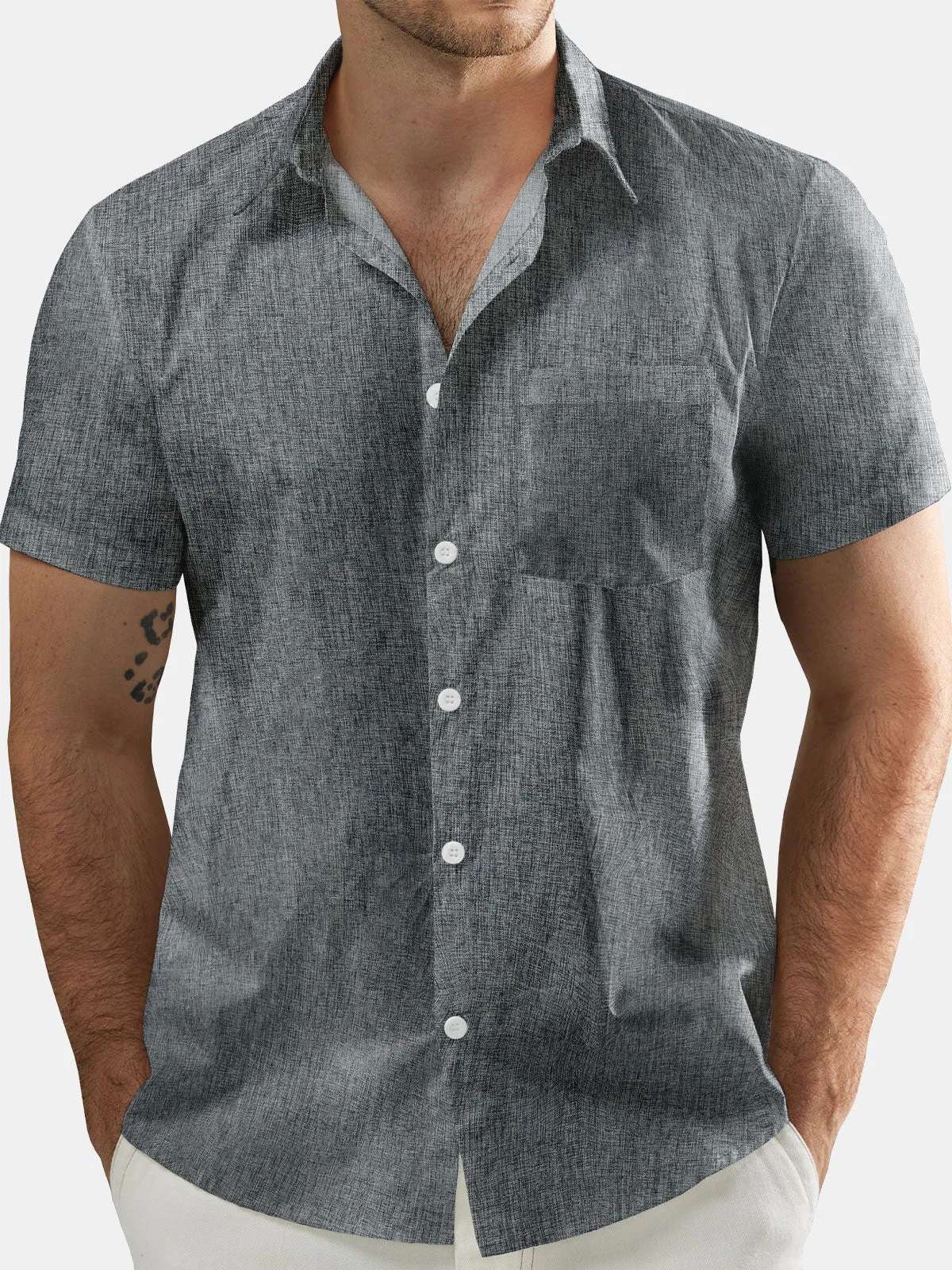 Men's Casual Button Up Pocket Short Sleeve Summer Beach Hawaiian Shirt