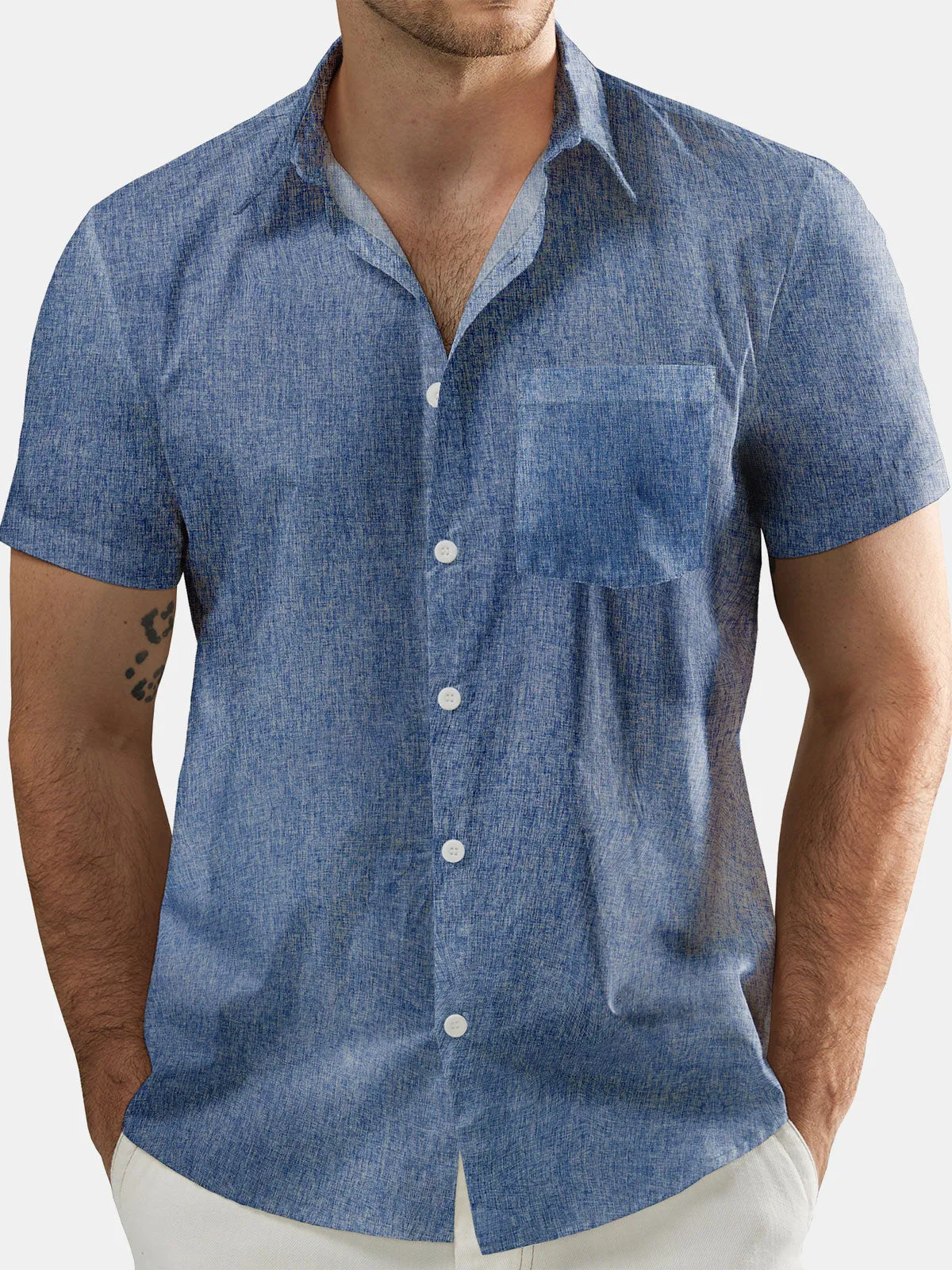 Men's Casual Button Up Pocket Short Sleeve Summer Beach Hawaiian Shirt