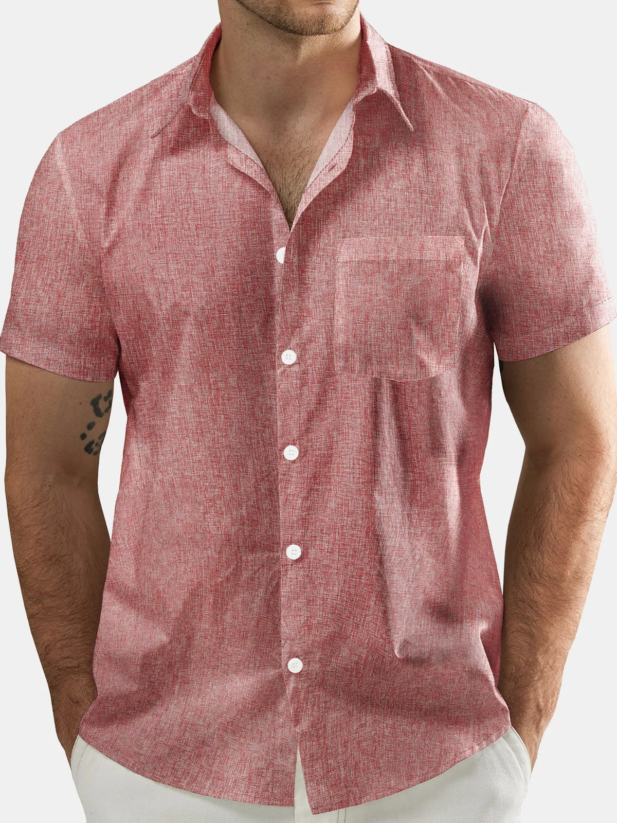 Men's Casual Button Up Pocket Short Sleeve Summer Beach Hawaiian Shirt