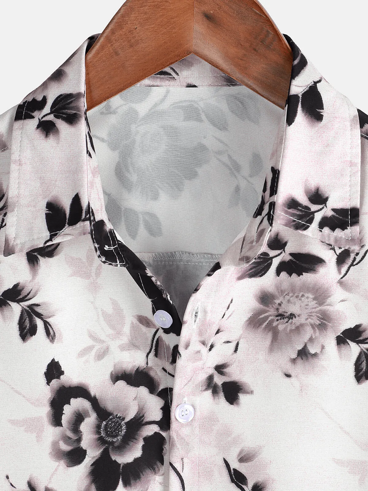 Men's Casual Floral Holiday Short Sleeve Summer Button Up Shirt
