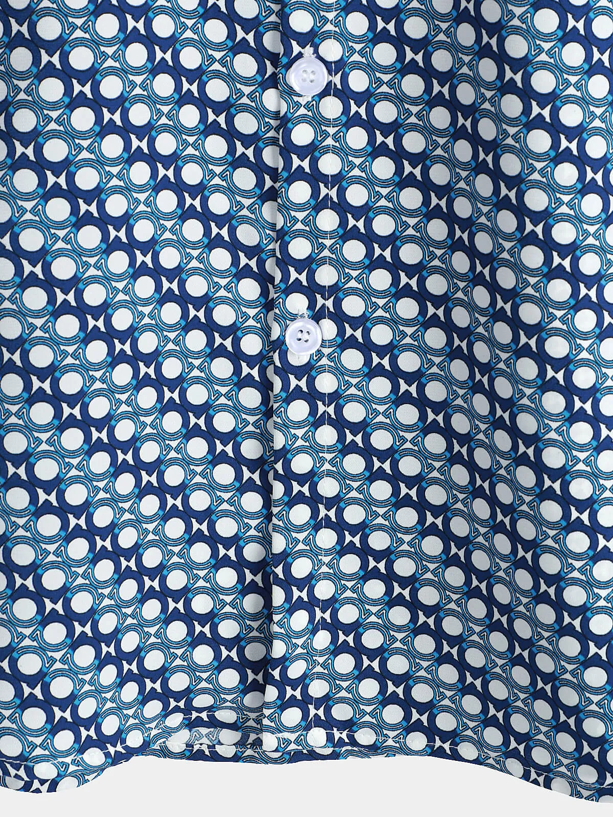Men's Casual Holiday Summer Short Sleeve Blue Button Up Shirt