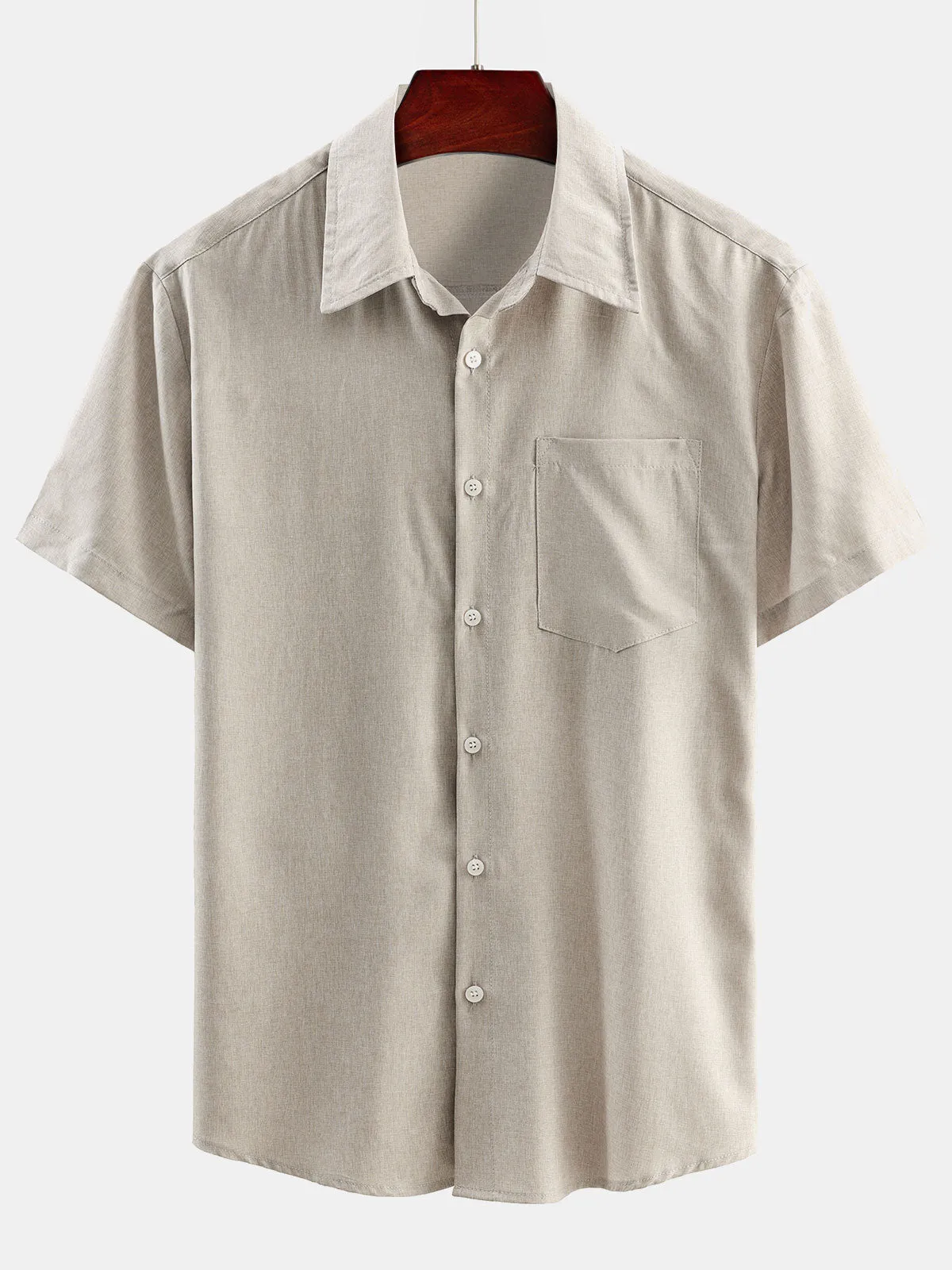 Men's Casual Short Sleeve Button Up Pocket Summer Beach Hawaiian Shirt