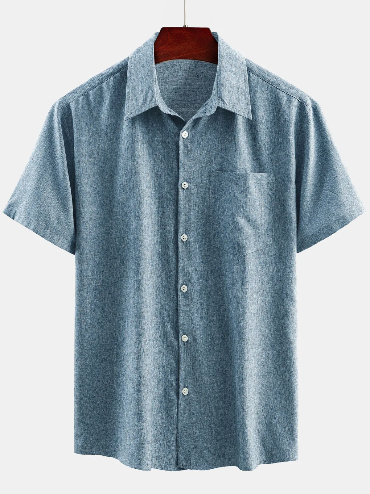 Men's Casual Short Sleeve Button Up Pocket Summer Beach Hawaiian Shirt