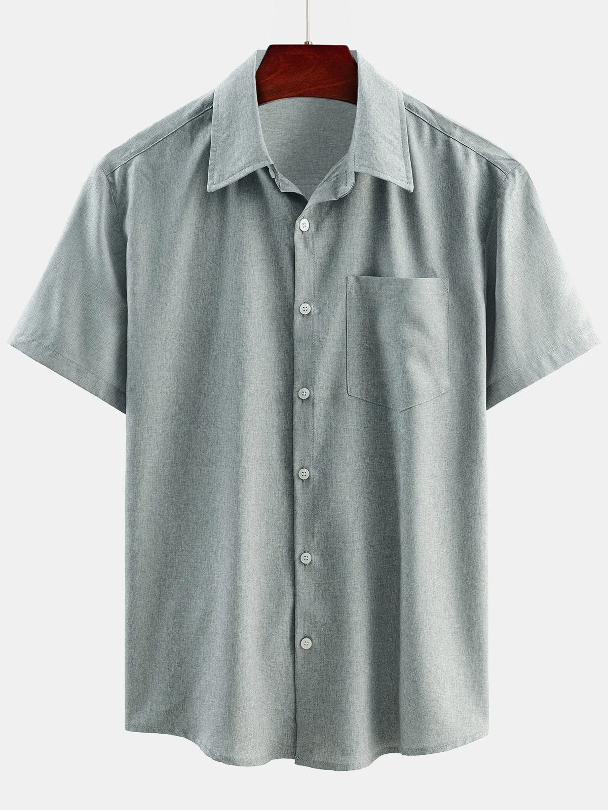 Men's Casual Short Sleeve Button Up Pocket Summer Beach Hawaiian Shirt