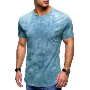 MEN'S CASUAL TIE DYE ROUND NECK SHORT SLEEVED T-SHIRT