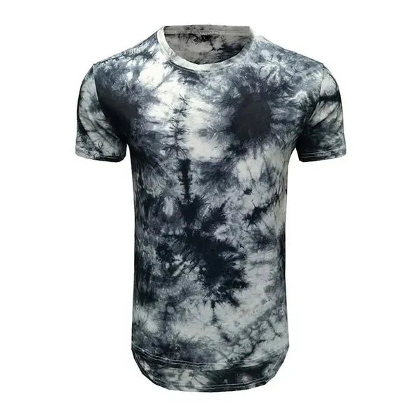 MEN'S CASUAL TIE DYE ROUND NECK SHORT SLEEVED T-SHIRT