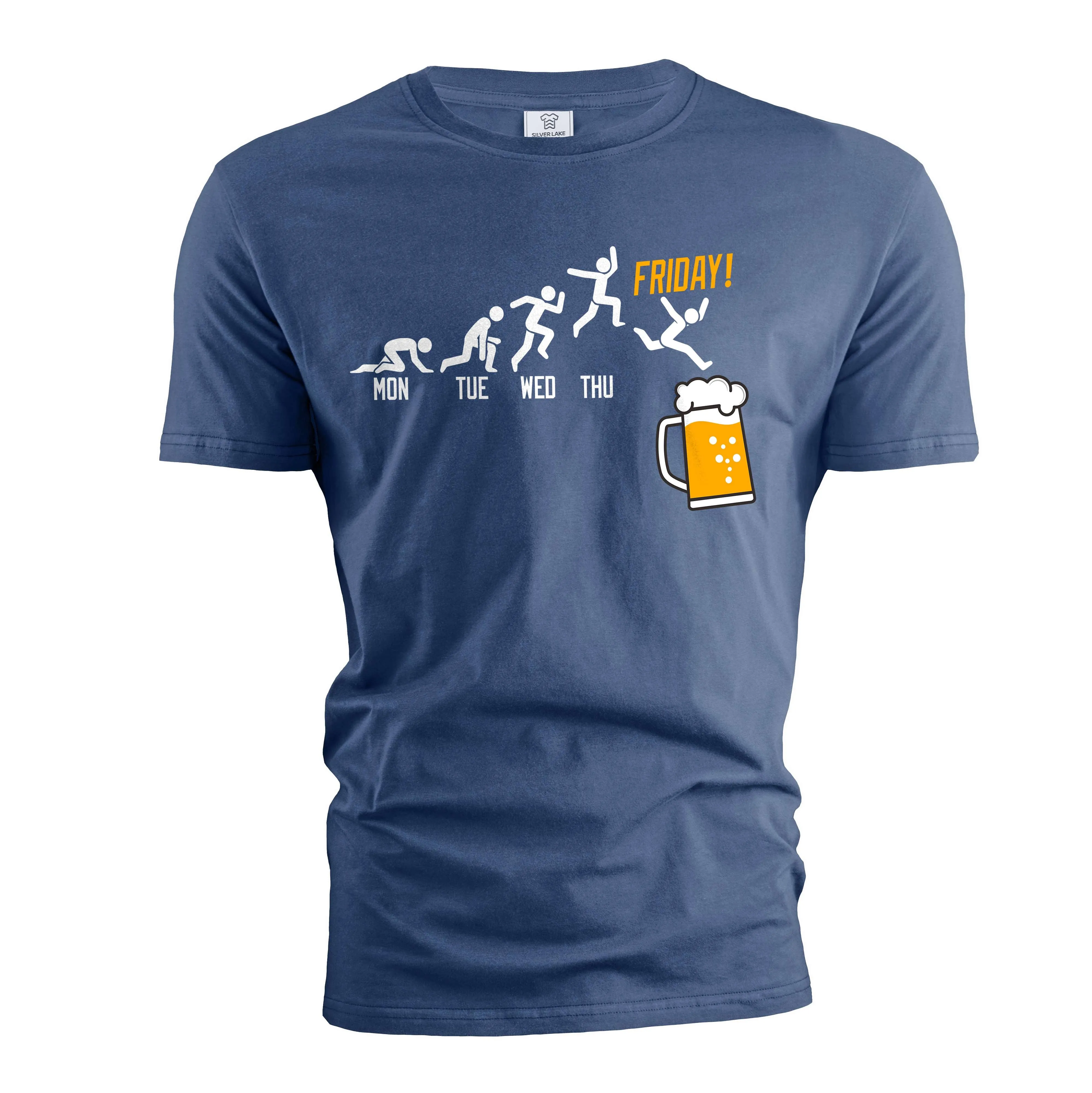 Men's Funny Drinking pub T-shirt Weekend days Friday bar beer pub St. Patrick's day Tee shirt