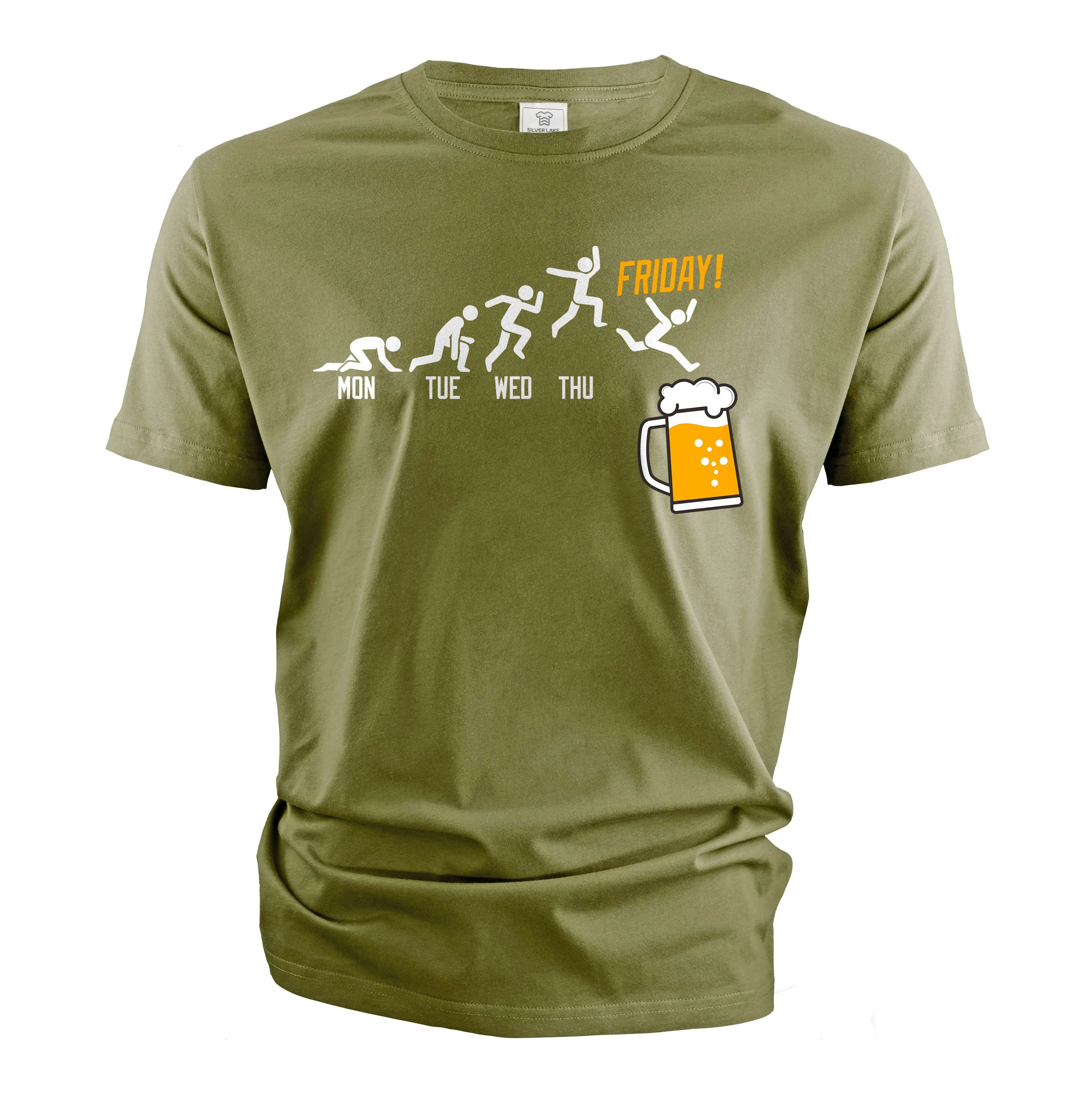 Men's Funny Drinking pub T-shirt Weekend days Friday bar beer pub St. Patrick's day Tee shirt
