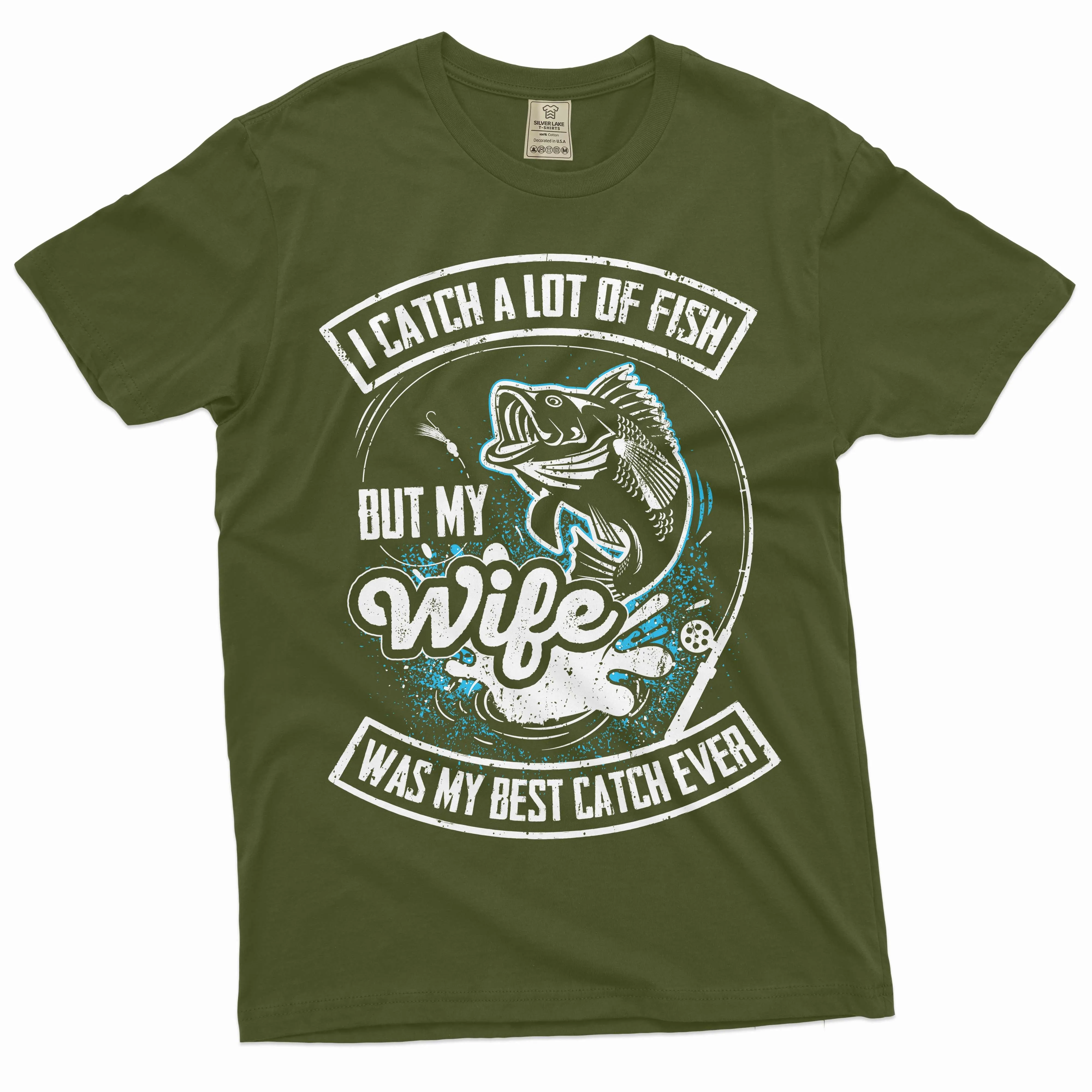 Men's Funny Fishing T-shirt my wife by best catch fisherman funny gifts anniversary marriage tee