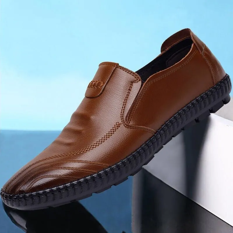 Men's Graceful Classy Slouchy Slip-on Spring Leather Shoes