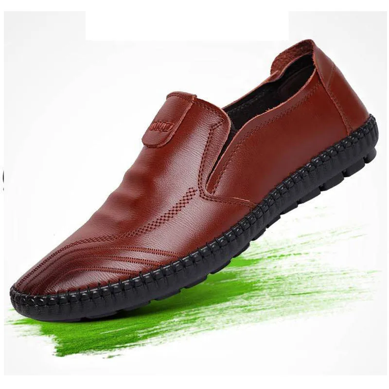 Men's Graceful Classy Slouchy Slip-on Spring Leather Shoes