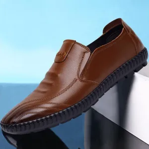 Men's Graceful Classy Slouchy Slip-on Spring Leather Shoes