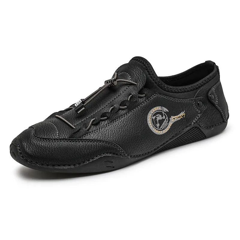 MEN'S HAND-STITCHED CASUAL LOW-TOP FLATS
