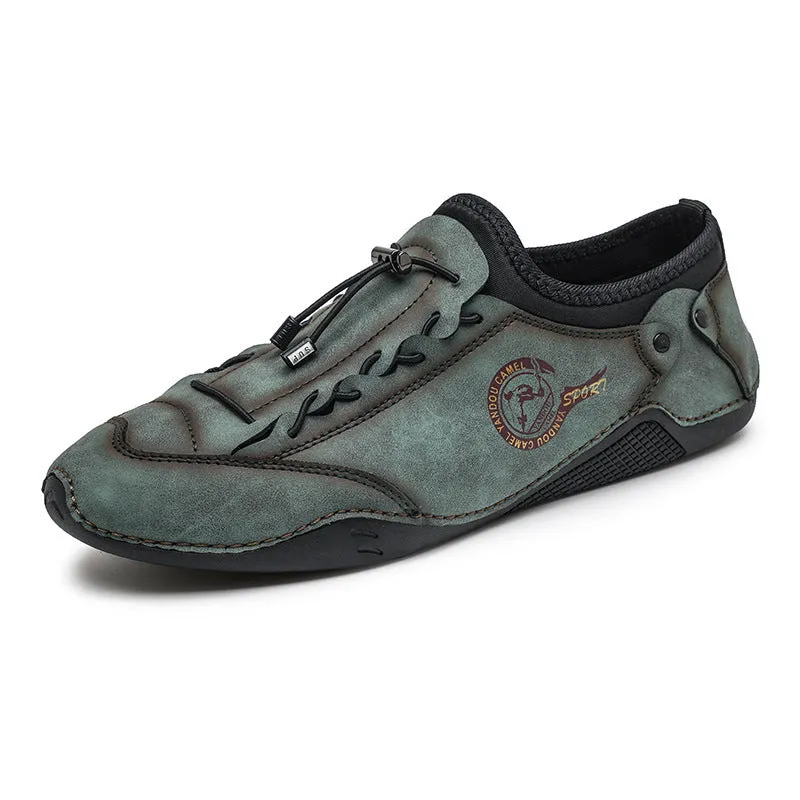 MEN'S HAND-STITCHED CASUAL LOW-TOP FLATS