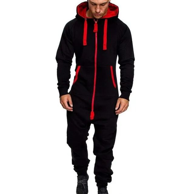 Men's Hooded Jumpsuit Casual Suits