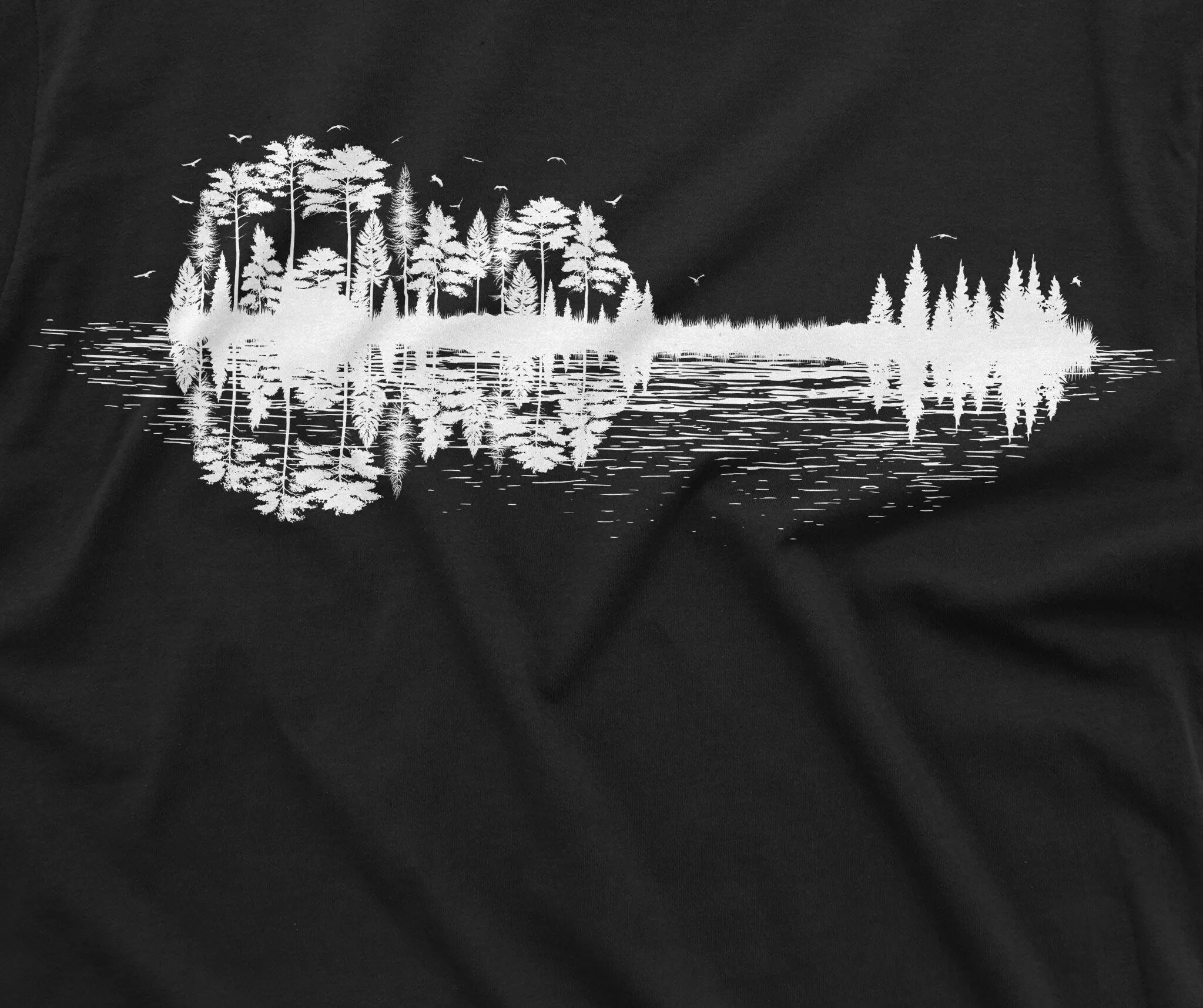 Men's Nature Guitar T-shirt Musician Music Lover band Tee Shirt Country Music Guitarist Gift Tee Shirt