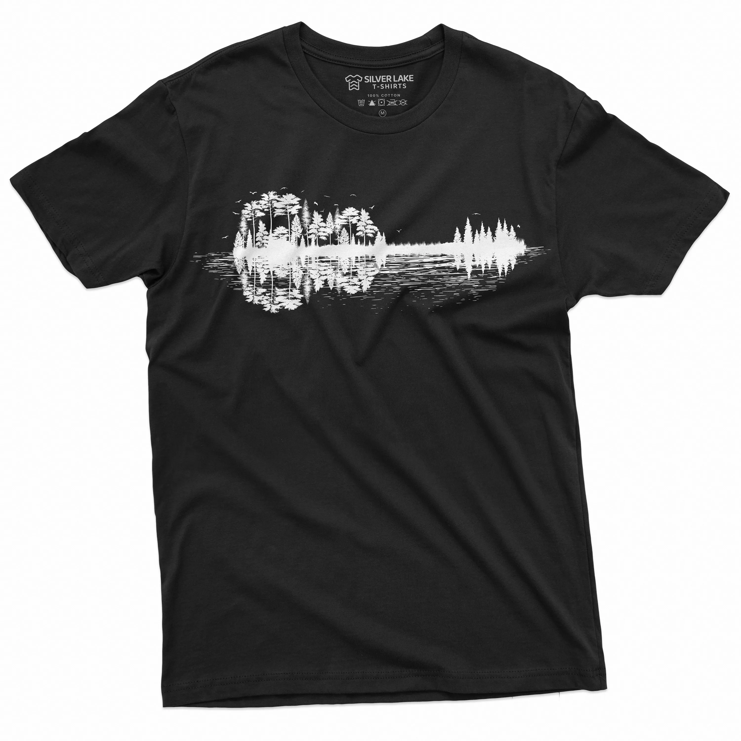 Men's Nature Guitar T-shirt Musician Music Lover band Tee Shirt Country Music Guitarist Gift Tee Shirt