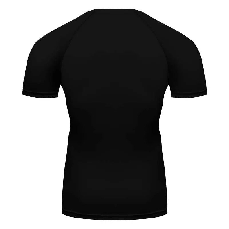 Men's Quick-Dry Sports Tights Long Sleeve Compression Activewear T-Shirt Kung fu panda