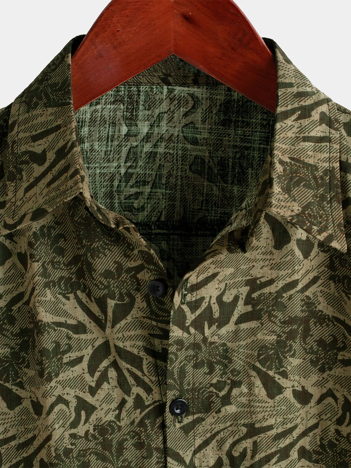 Men's Retro Casual Button Up Holiday Short Sleeve Shirt