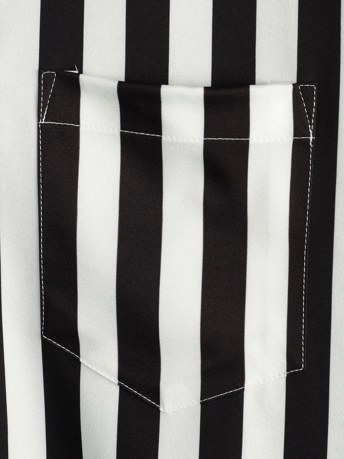 Men's Short Sleeve Animal Striped Patchwork Pocket Casual Shirt