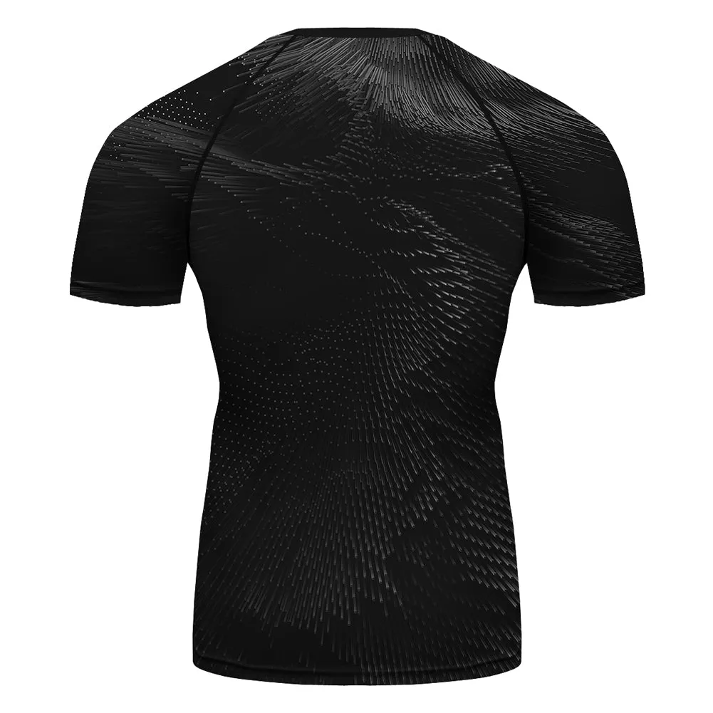 Men's Sport Compression Rash Guard The Punisher Skull Super Logo Fitness Short Sleeve Tee Top