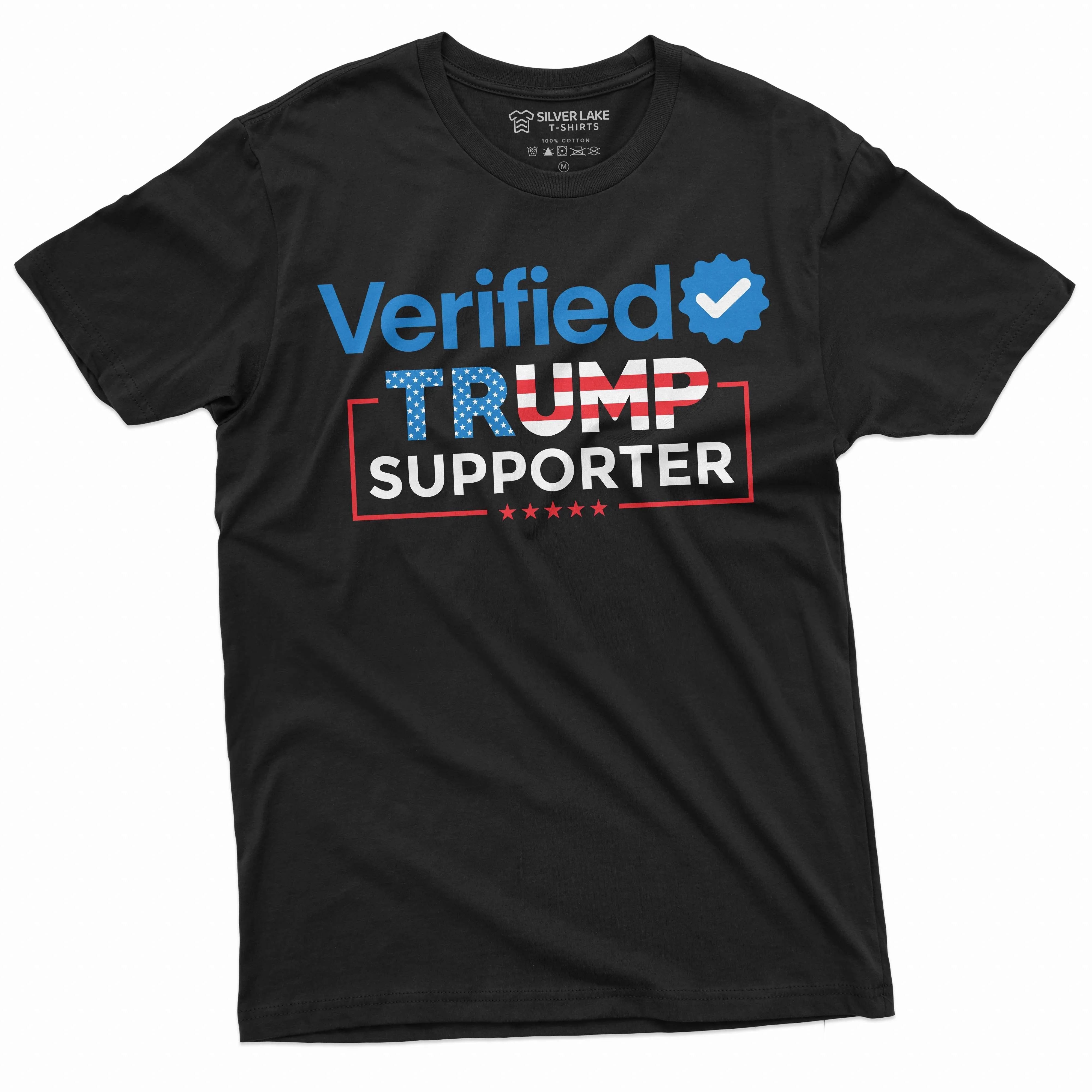 Men's Verified Trump supporter T-shirt DJT 2024 presidential elections USA tee shirt