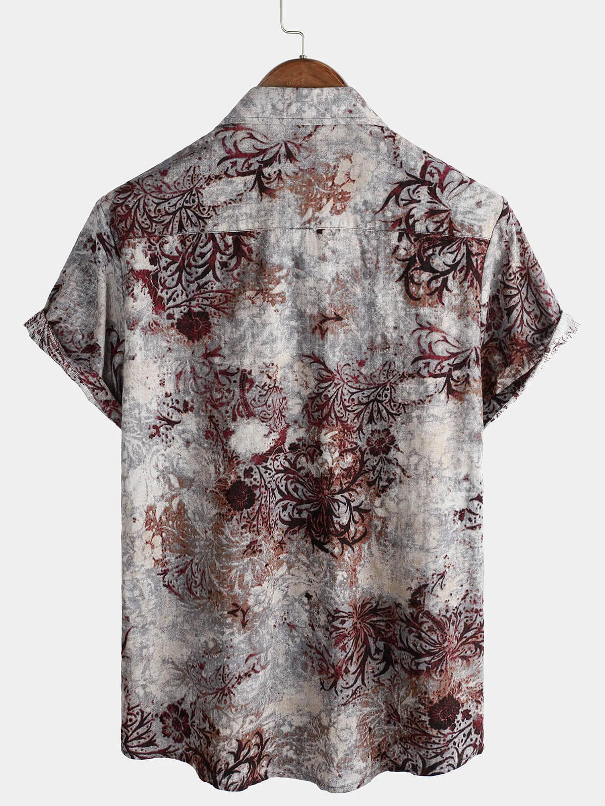 Men's Vintage Casual Holiday Short Sleeve Summer Beach Shirt