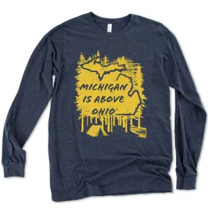 Michigan Above long sleeve tee