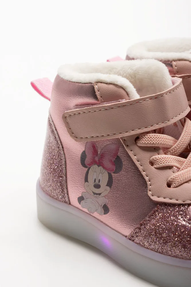 Minnie Mouse Light Up High Top Sneakers Pink