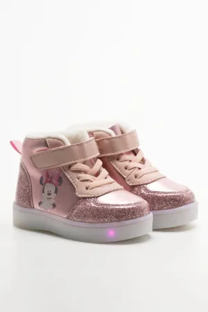 Minnie Mouse Light Up High Top Sneakers Pink
