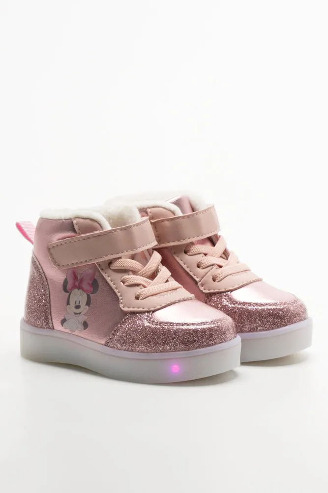 Minnie Mouse Light Up High Top Sneakers Pink