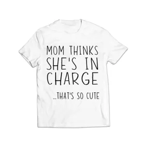 Mom Thinks Printed Graphic T-Shirt
