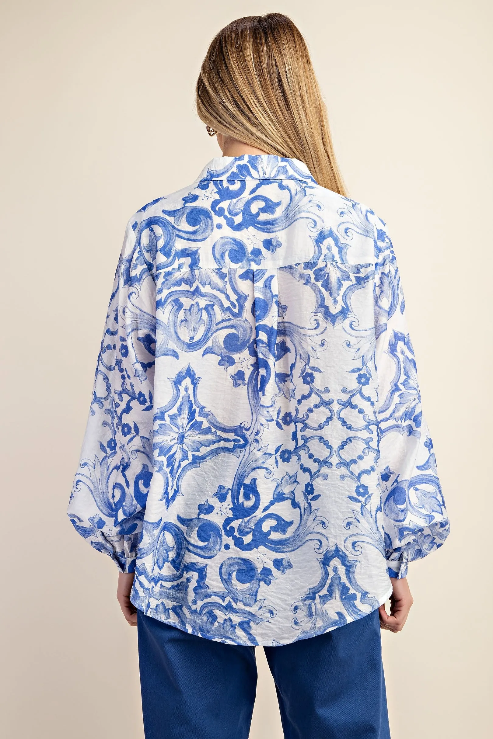 Moroccan Tile Button Down Shirt