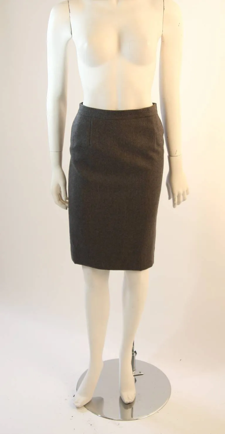 MOSCHINO Cheap & Chic Wool Skirt Suit w/ Beaded Motif Size 4
