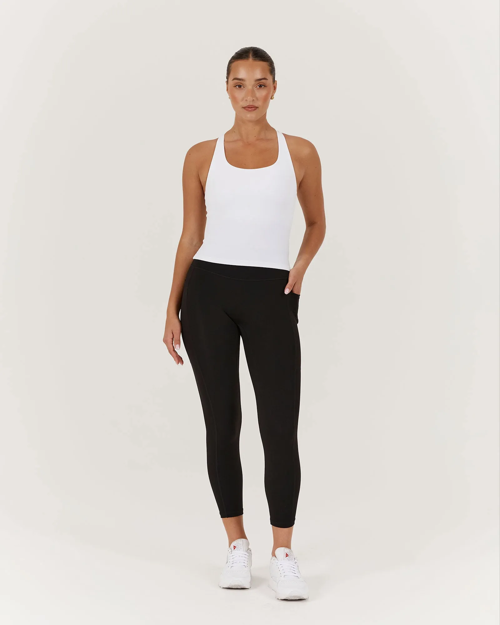 MOTION POCKET LEGGINGS 24" - BLACK