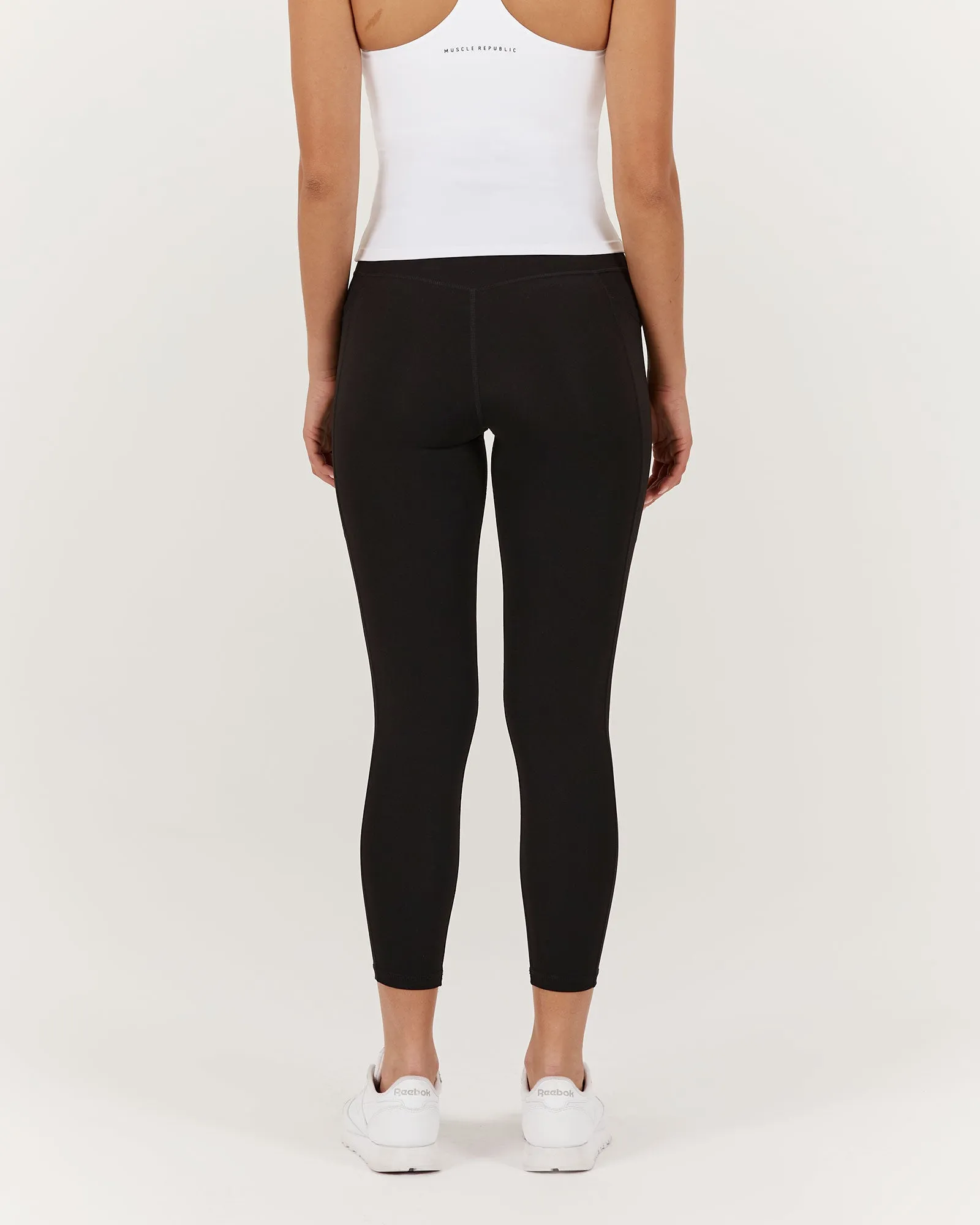 MOTION POCKET LEGGINGS 24" - BLACK