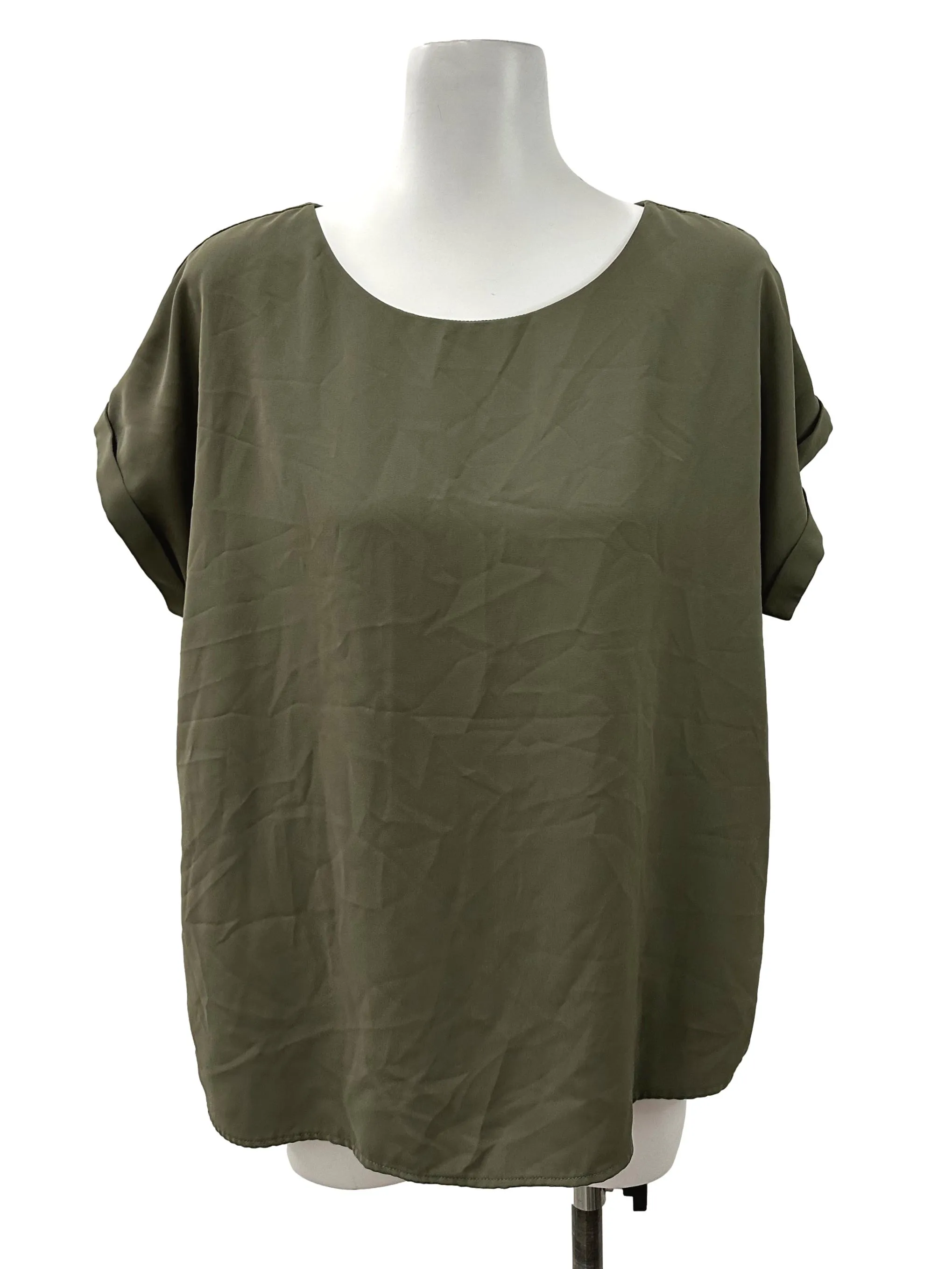 Mud Green Round Neck Top LB