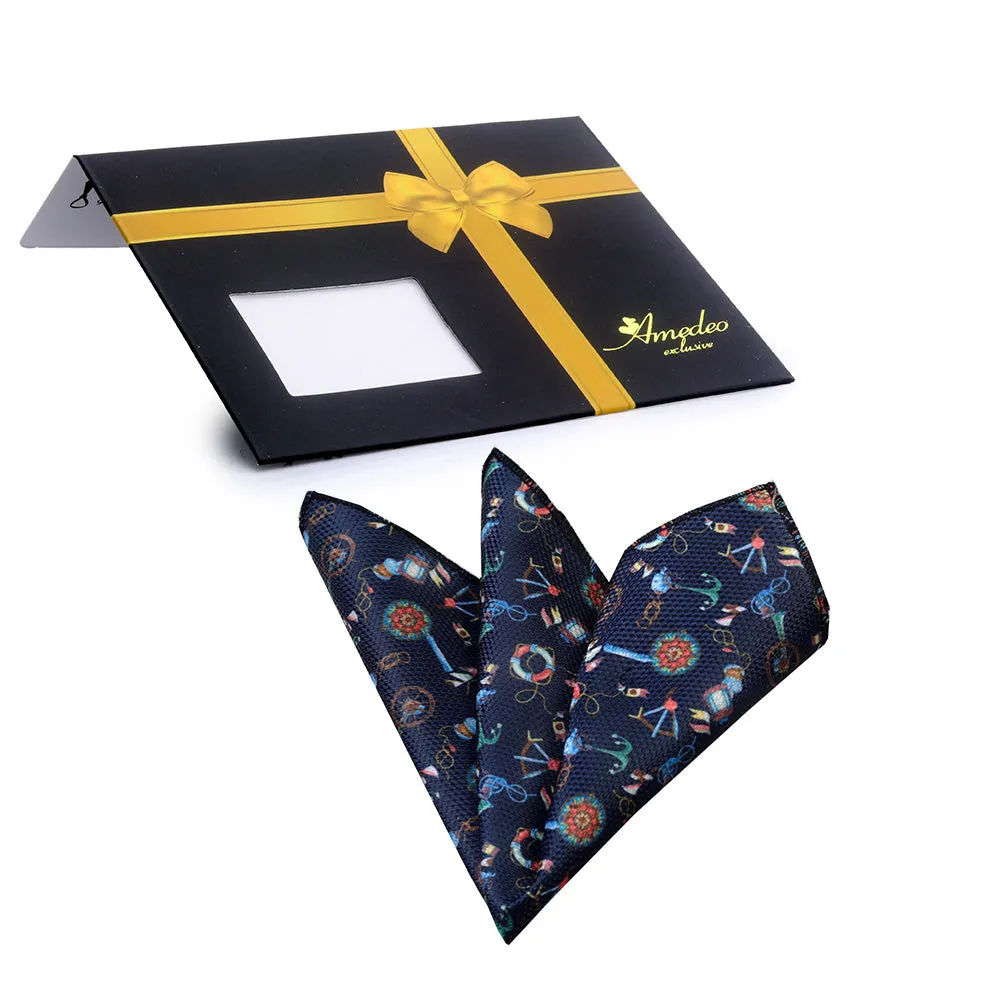 Multi Color Funky Style Mens Pocket Square - Premium Silk Handkerchiefs for Suits