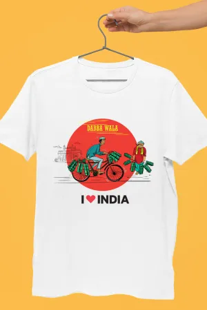Mumbai Dabbawala - Styched in India Graphic T-Shirt White Color