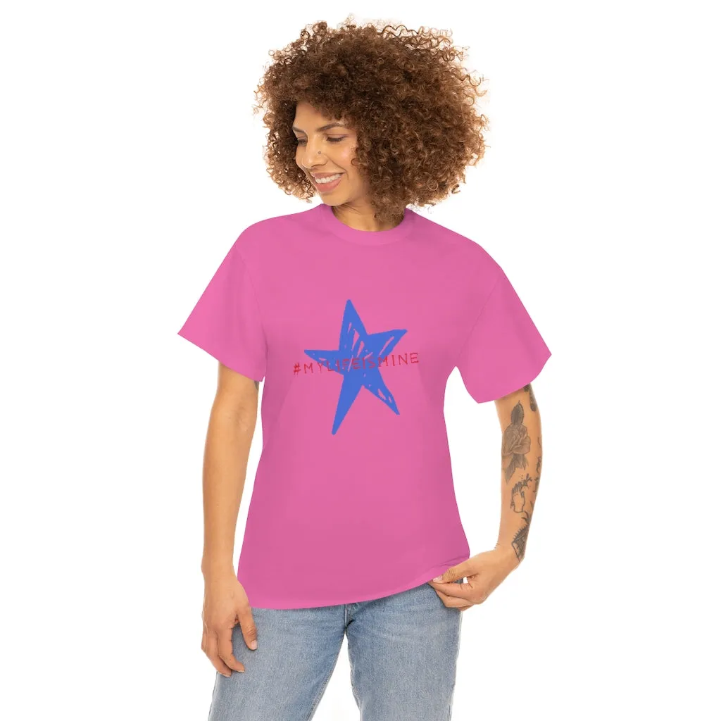 My life is mine Tシャツ（ブルー星）ユニセックス男女兼用