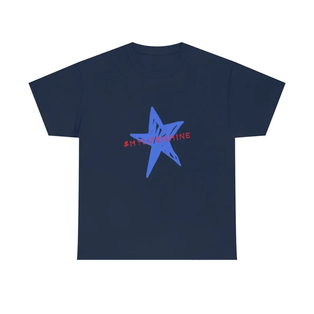 My life is mine Tシャツ（ブルー星）ユニセックス男女兼用