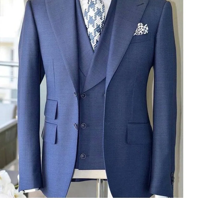 Navy Blue Business Men Suits American Style with Pants