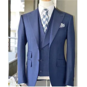 Navy Blue Business Men Suits American Style with Pants