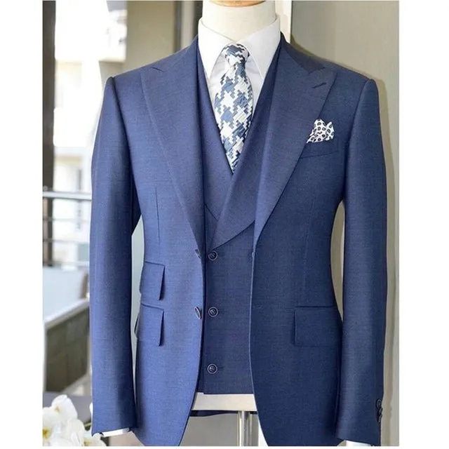 Navy Blue Business Men Suits American Style with Pants