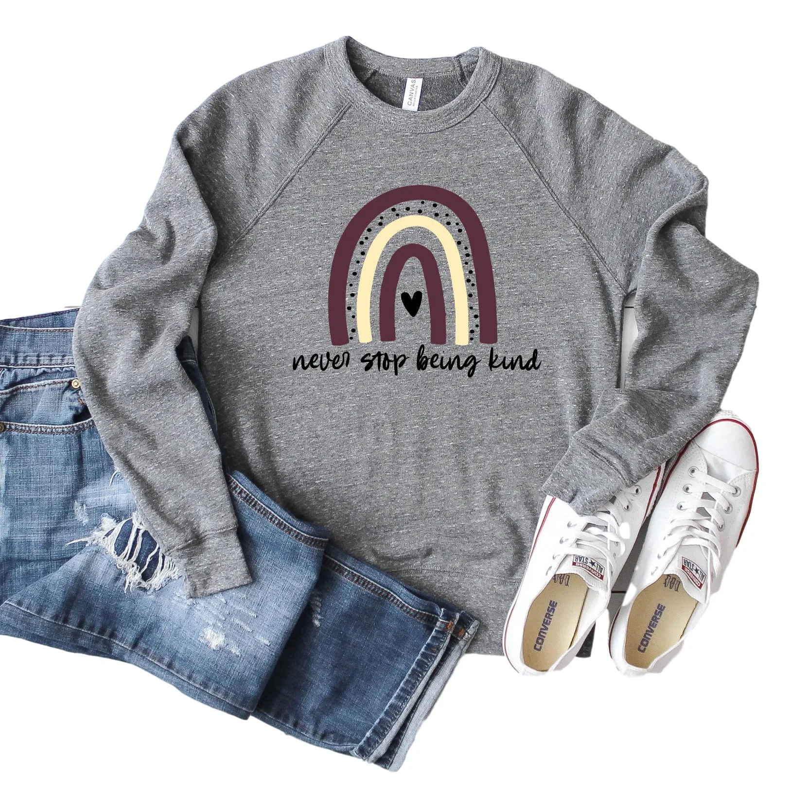 Never Stop Being Kind Sweatshirt | Unisex Sweatshirt