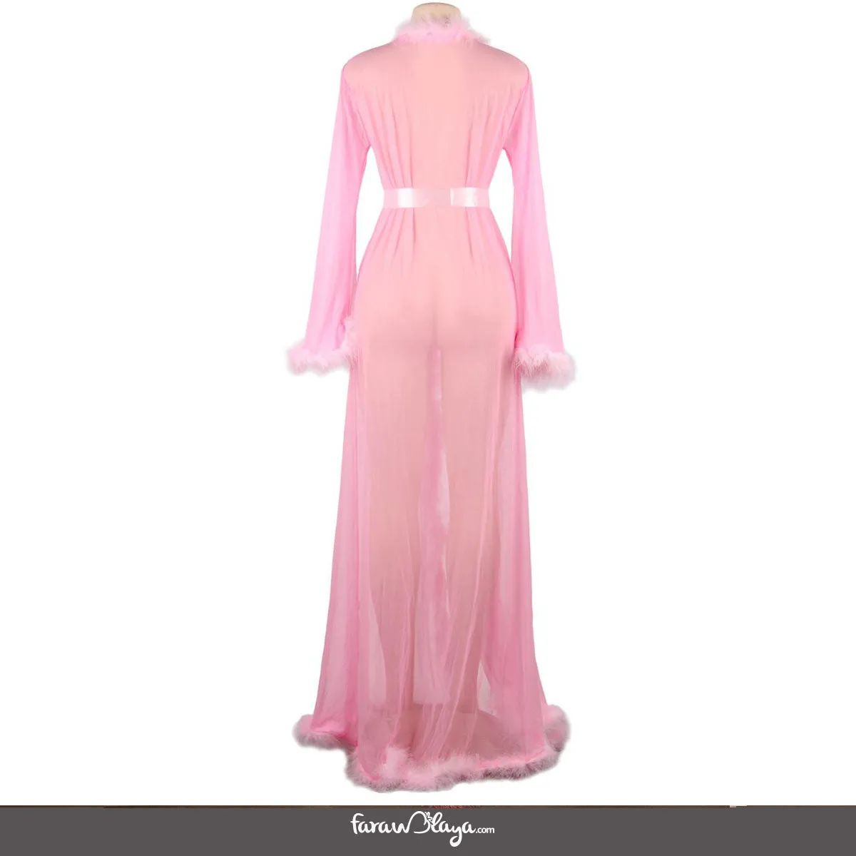 New Queen  Robe Perspective Sheer Sleepwear With Farawlaya