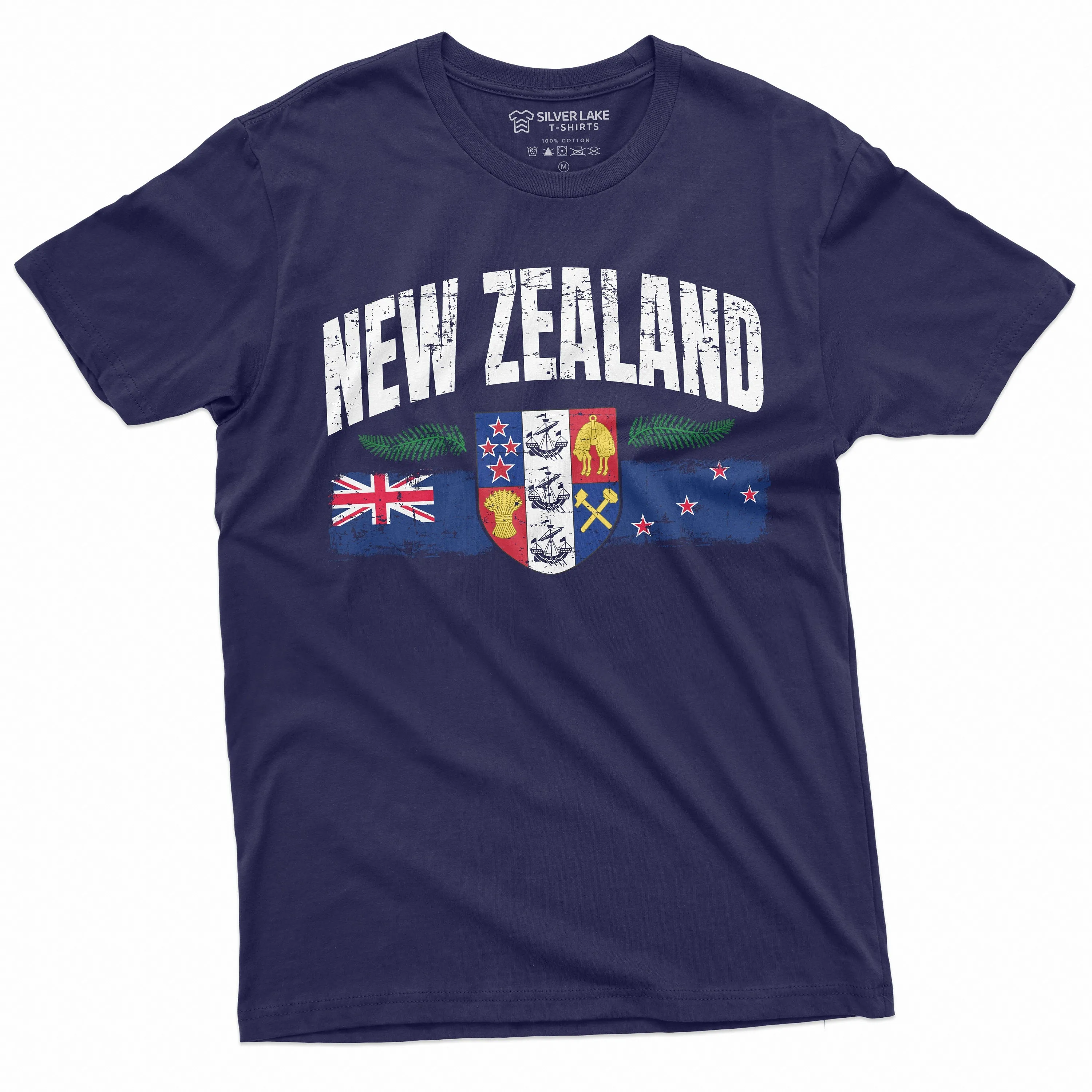 New Zealand T-shirt Mens Womens Kiwi New Zealand Flag Tee Shirt